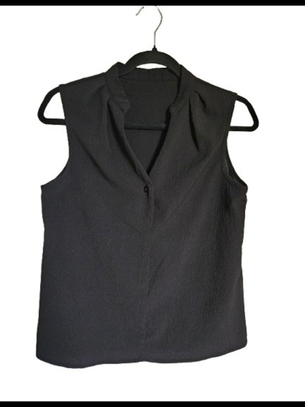 Sleeveless Black V-Neck Camisole Top - Modern Minimal
